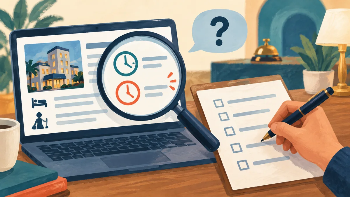 Examining unclear job-listing details and noting questions